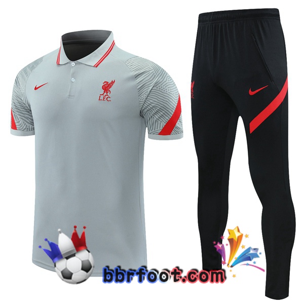 Polo Foot FC Liverpool + Pantalon Gris 21/22