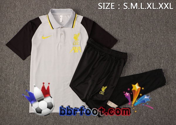 Polo Foot FC Liverpool + Pantalon Gris Noir 21/22