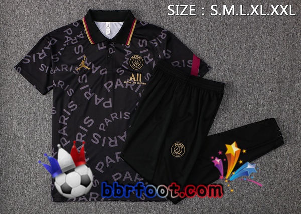 Polo Foot Paris PSG + Pantalon Noir 21/22