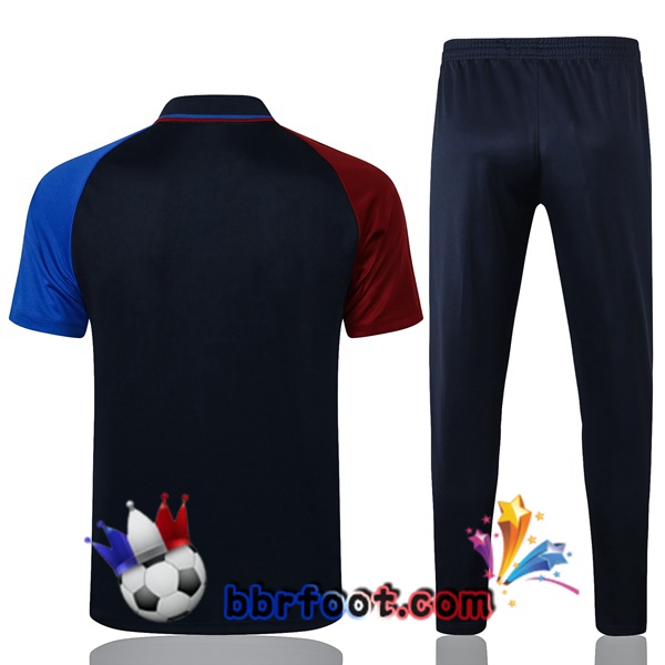 Polo Foot FC Barcelone + Pantalon Bleu Royal 21/22