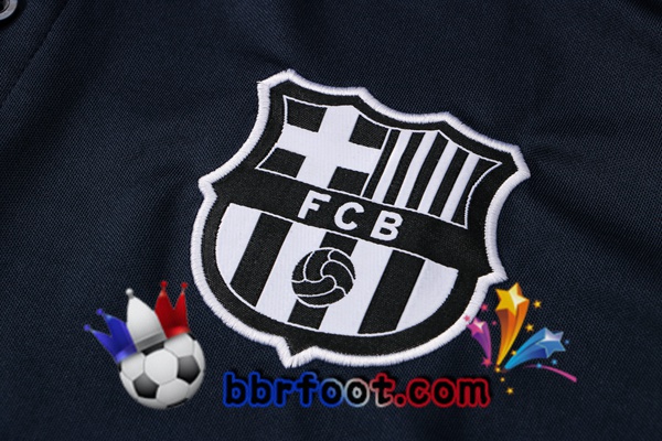 Polo Foot FC Barcelone + Pantalon Bleu Royal 21/22
