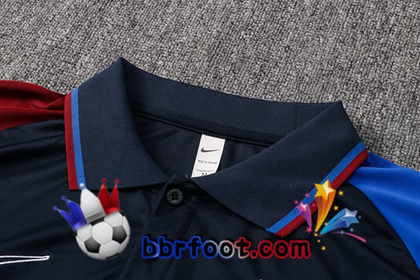 Polo Foot FC Barcelone + Pantalon Bleu Royal 21/22