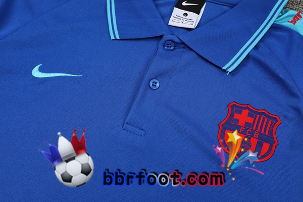 Polo Foot FC Barcelone + Pantalon Bleu 21/22