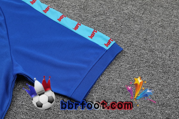Polo Foot FC Barcelone + Pantalon Bleu 21/22