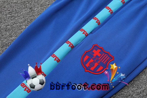 Polo Foot FC Barcelone + Pantalon Bleu 21/22