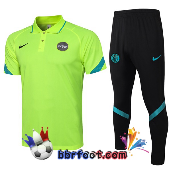 Polo Foot Inter Milan + Pantalon Vert 21/22