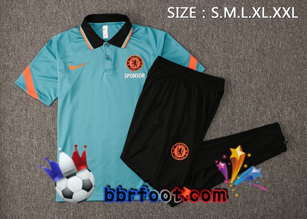 Polo Foot FC Chelsea + Pantalon Bleu 21/22