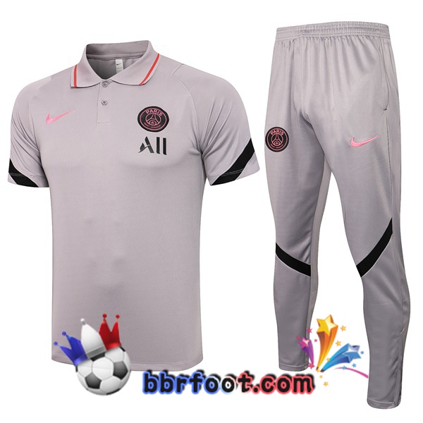 Polo Foot Paris PSG + Pantalon Gris 21/22