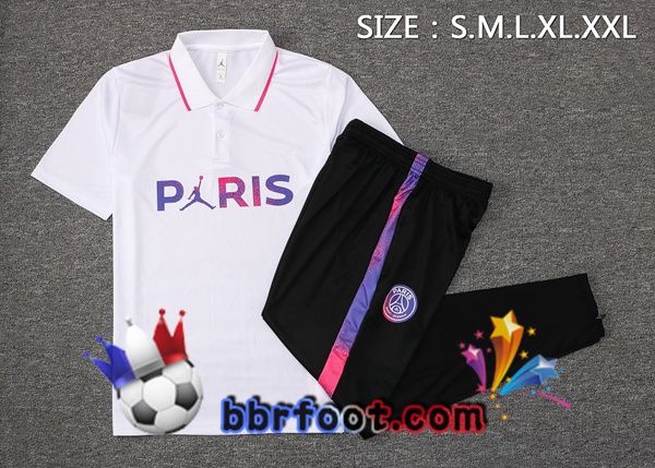 Polo Foot Paris PSG + Pantalon Blanc 21/22