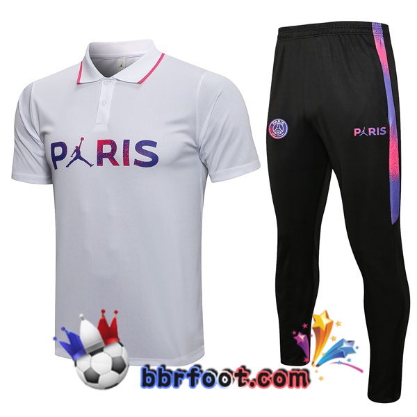 Polo Foot Paris PSG + Pantalon Blanc 21/22