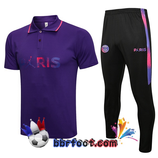 Polo Foot Paris PSG + Pantalon Pourpre 21/22