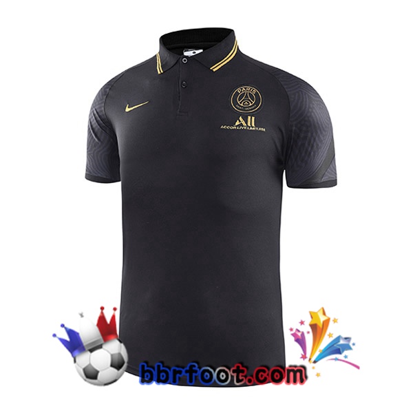 Polo Foot Paris PSG Noir 21/22