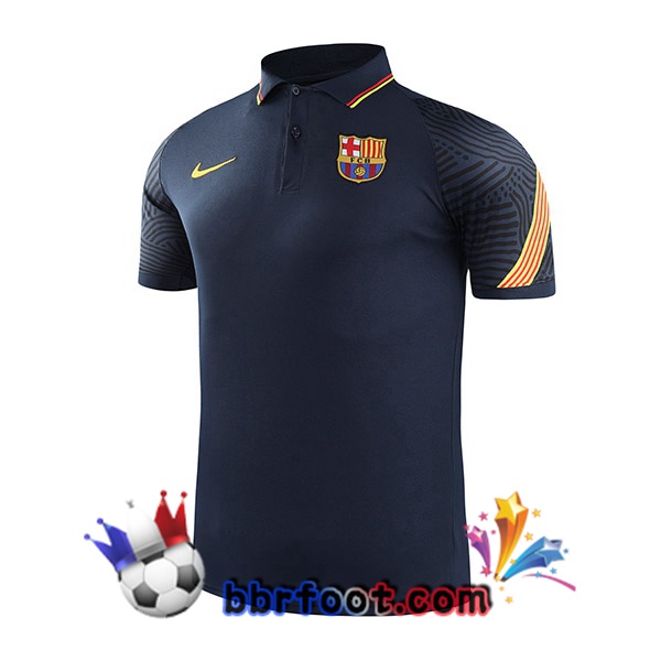 Polo Foot FC Barcelone Gris Fonce 21/22