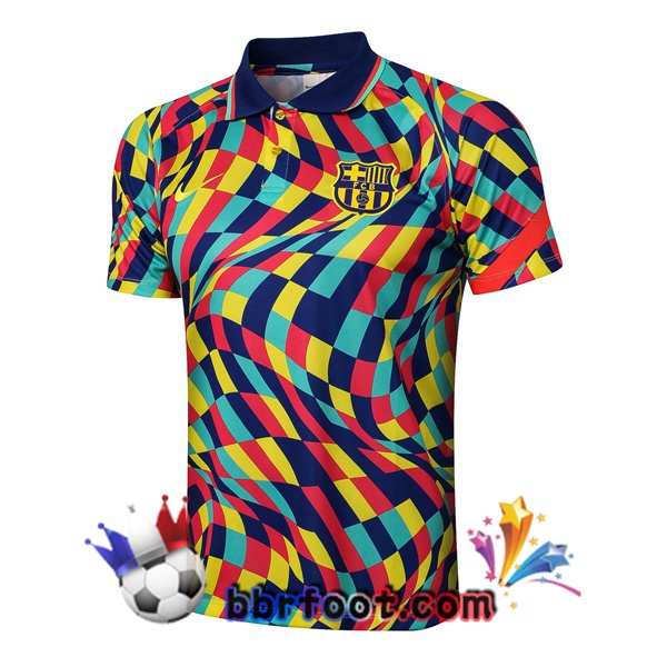 Polo Foot FC Barcelone Jaune Bleu 21/22