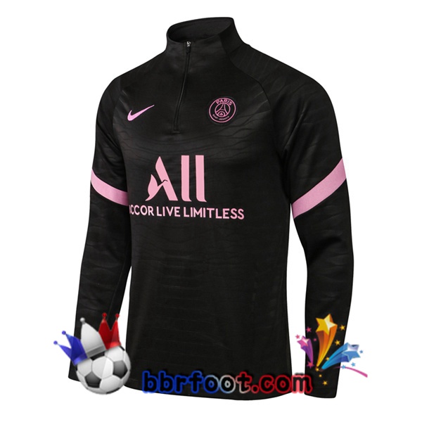 Sweatshirts Homme Paris PSG Noir Rose 21/22