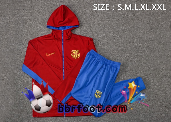 Veste A Capuche Survetement Foot FC Barcelone Rouge 21/22
