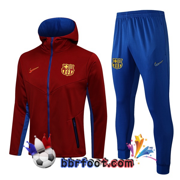 Veste A Capuche Survetement Foot FC Barcelone Rouge 21/22