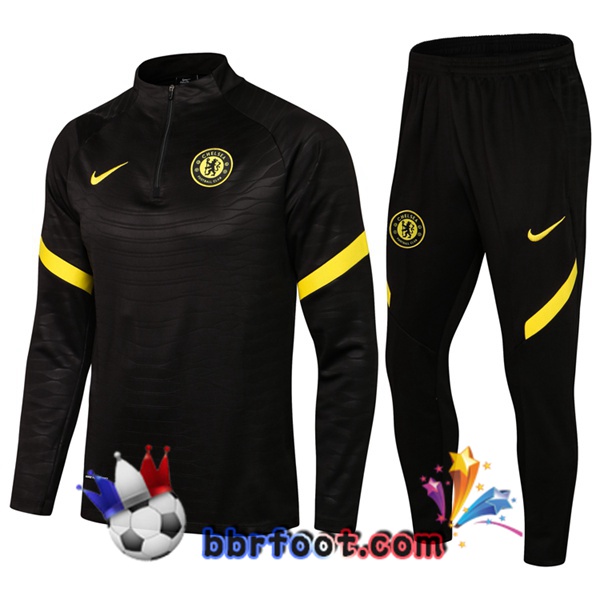 Survetement Foot FC Chelsea Noir 21/22