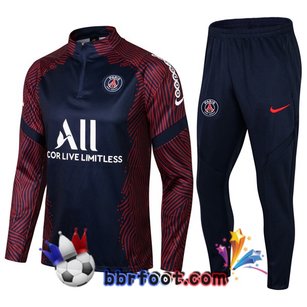 Survetement Foot Paris PSG Bleu Royal 21/22