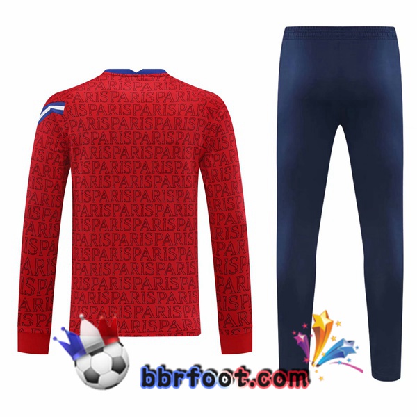 Survetement Foot Paris PSG Rouge 21/22