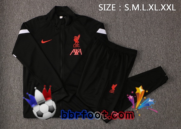 Veste Survetement Foot FC Liverpool Noir 21/22
