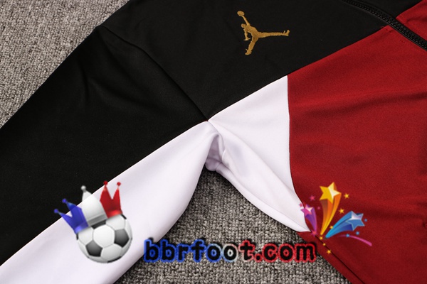 Veste Survetement Foot JORDAN Paris PSG Noir Rouge 21/22