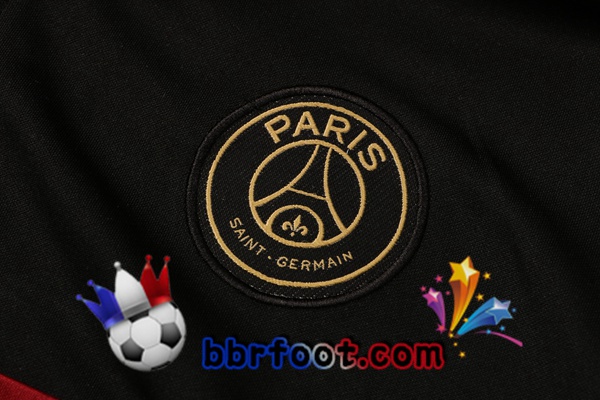 Veste Survetement Foot JORDAN Paris PSG Noir Rouge 21/22