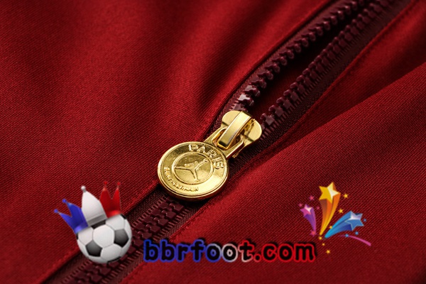Veste Survetement Foot JORDAN Paris PSG Noir Rouge 21/22