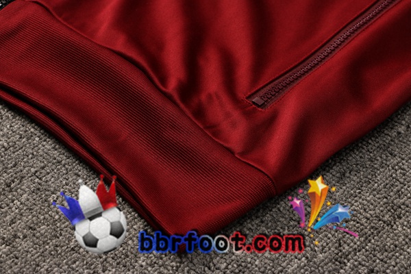 Veste Survetement Foot JORDAN Paris PSG Noir Rouge 21/22