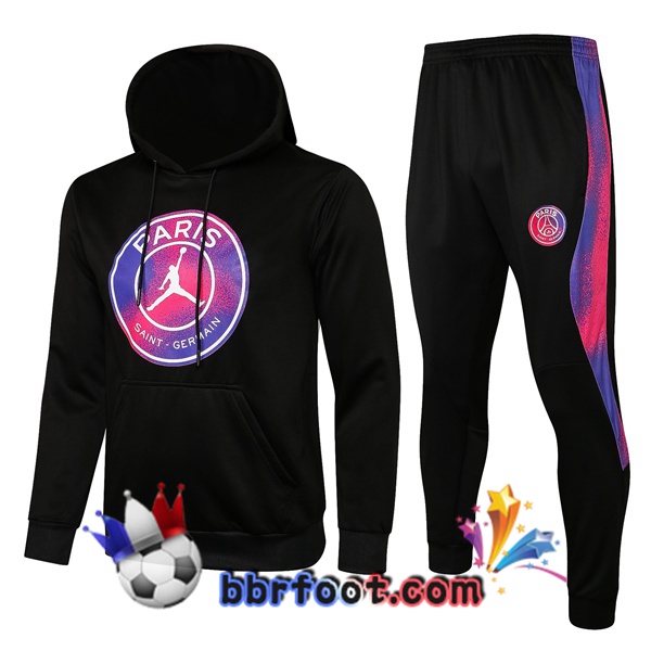 Veste A Capuche Survetement Foot JORDAN Paris PSG Noir Pourpre 21/22 Veste A Capuche Survetement Foot JORDAN Paris PSG Noir Pourpre 21/22