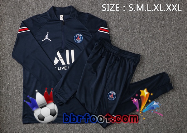 Survetement Foot JORDAN Paris PSG Bleu Royal 21/22