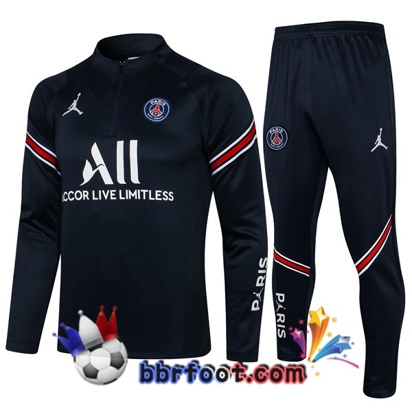 Survetement Foot JORDAN Paris PSG Bleu Royal 21/22