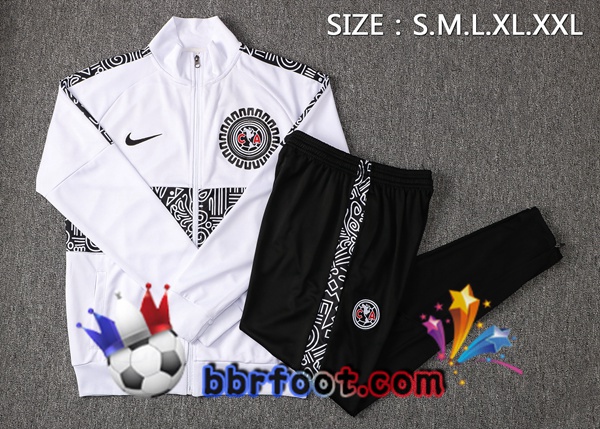Veste Survetement Foot Club America Blanc 21/22