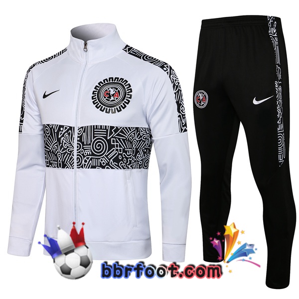 Veste Survetement Foot Club America Blanc 21/22