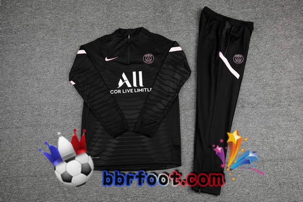 Survetement Foot Paris PSG Noir 21/22