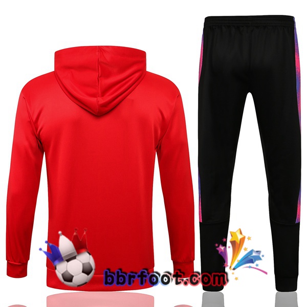 Veste A Capuche Survetement Foot Paris PSG Jordan Rouge 21/22