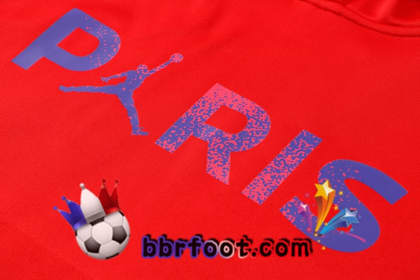Veste A Capuche Survetement Foot Paris PSG Jordan Rouge 21/22