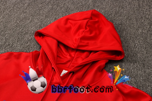 Veste A Capuche Survetement Foot Paris PSG Jordan Rouge 21/22