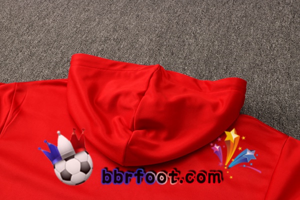 Veste A Capuche Survetement Foot Paris PSG Jordan Rouge 21/22