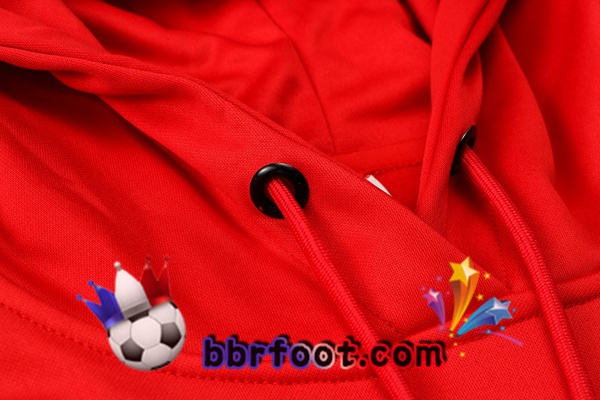 Veste A Capuche Survetement Foot Paris PSG Jordan Rouge 21/22