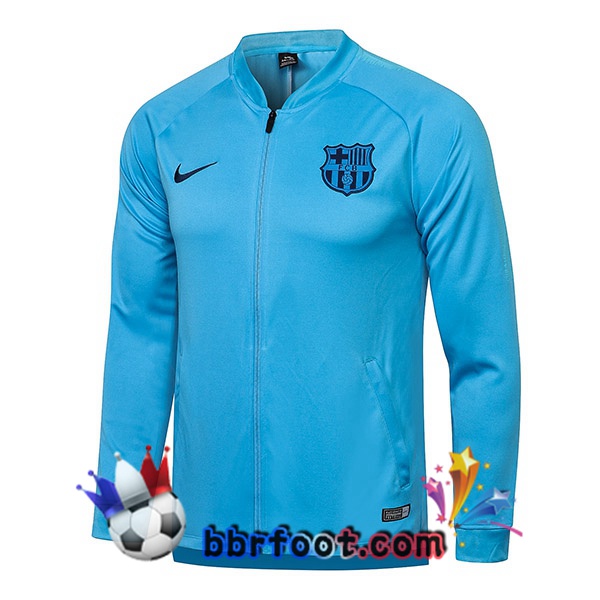 Veste Foot FC Barcelone Bleu Clair 21/22