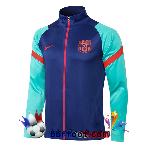 Veste Foot FC Barcelone Bleu Vert 21/22