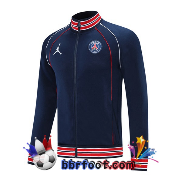 Veste Foot JORDAN Paris PSG Bleu Royal 21/22
