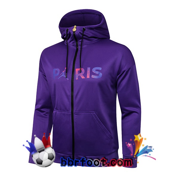 Veste A Capuche JORDAN Paris PSG Pourpre 21/22