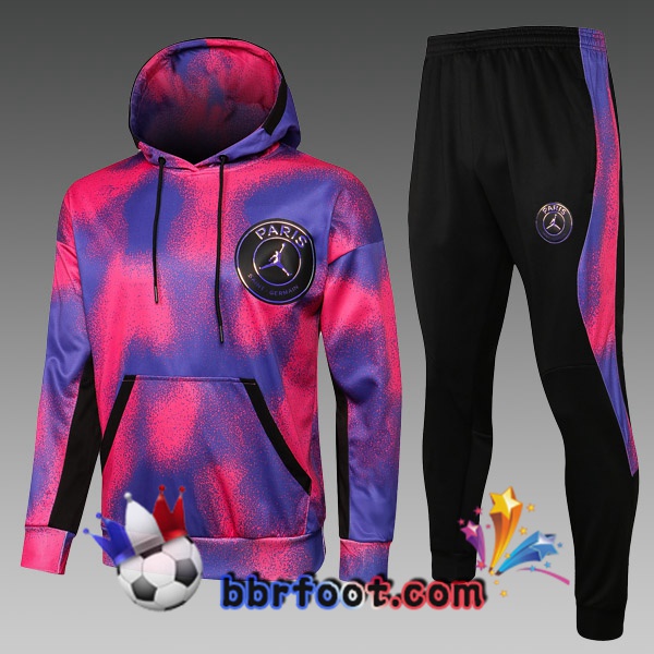 Veste A Capuche Survetement Foot JORDAN Paris PSG Enfant Pourpre 21/22