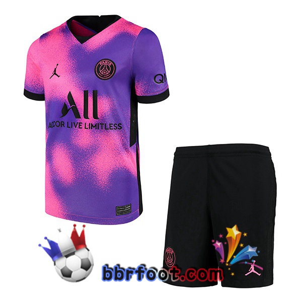 Maillot Foot Jordan Paris PSG Enfant Quatrieme 20/21