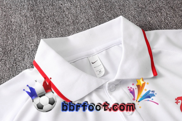 Polo Foot FC Liverpool + Pantalon Blanc Rouge 20/21