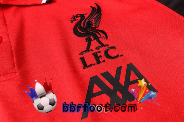 Polo Foot FC Liverpool + Pantalon Rouge Noir 20/21
