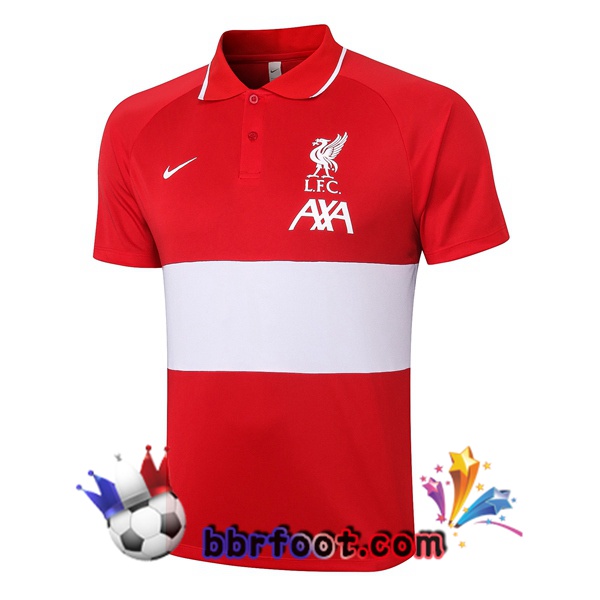 Polo Foot FC Liverpool Rouge Blanc 20/21
