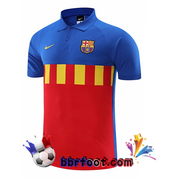 Polo Foot FC Barcelone Bleu Rouge 20/21